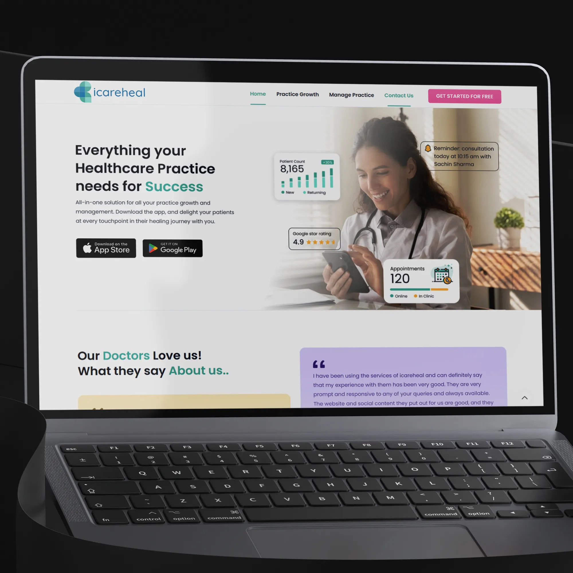 iCareHeal – Comprehensive Health-Tech Practice Management Platform